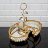 Service Tray Hurrem Style Plate Cake Bell Jar Glass Cookie Macaron Sweet Dessert Serving Tray