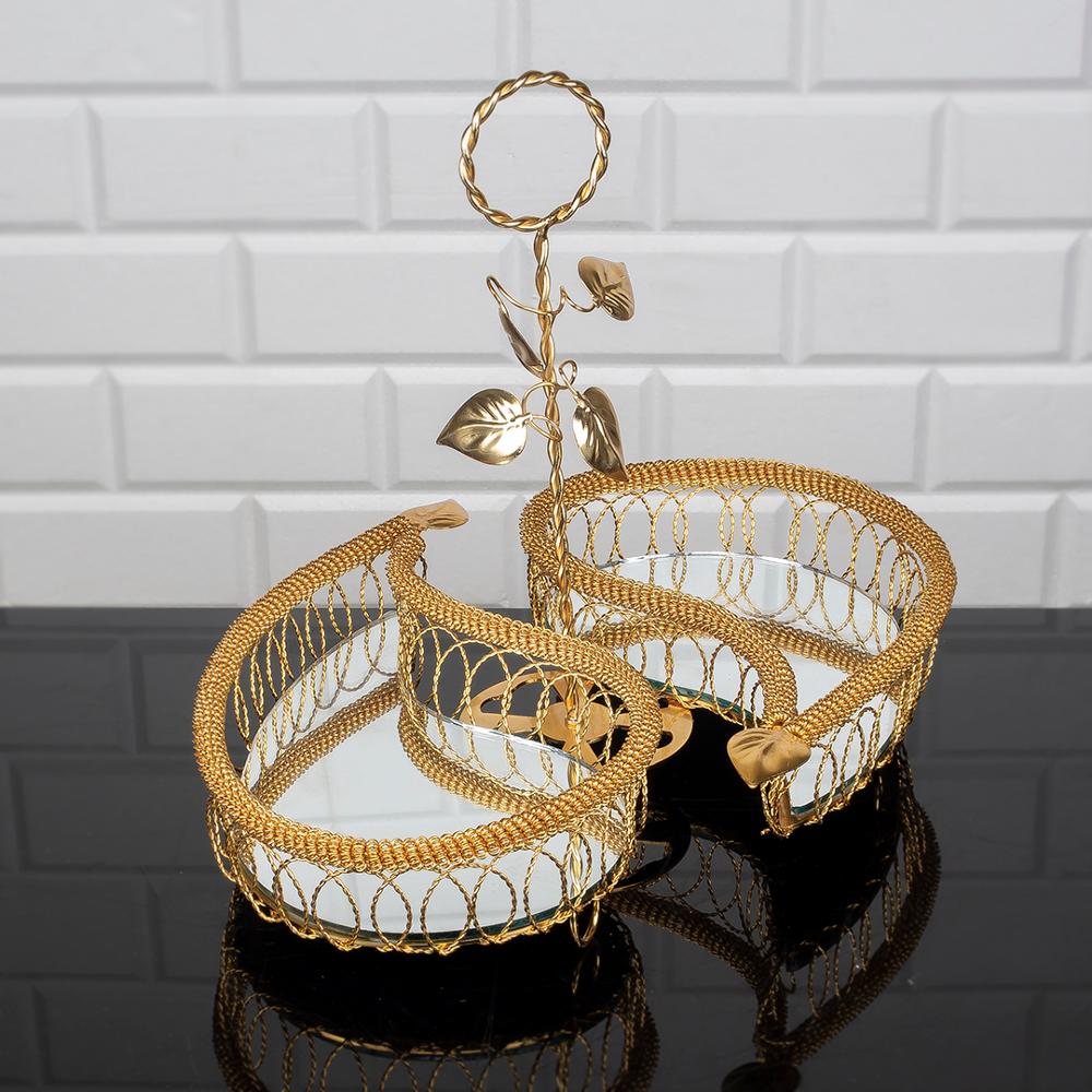 Service Tray Hurrem Style Plate Cake Bell Jar Glass Cookie Macaron Sweet Dessert Serving Tray