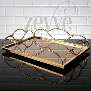 Service Tray Hurrem Style Plate Cake Bell Jar Glass Cookie Macaron Sweet Dessert Serving Tray