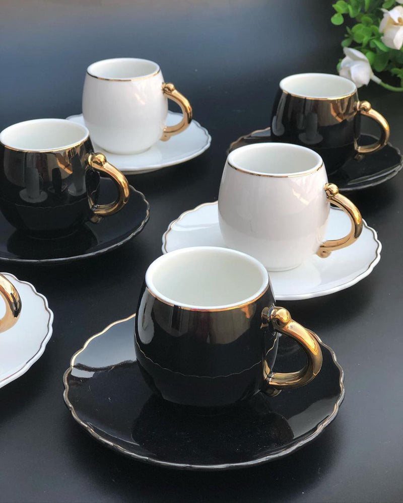 Porcelain Coffee Cups and Saucers Set High Quality Ceramic Coffee Mugs Best for Home Decoration Demistasse Coffee Set