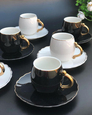 Porcelain Coffee Cups and Saucers Set High Quality Ceramic Coffee Mugs Best for Home Decoration Demistasse Coffee Set