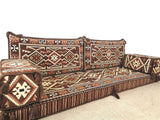 Arabische vloer zitbank rode set kussens Turkse Jalsa Arabische Majlis Rug Oosterse Home Decor Marokkaanse bank boho meubilair Kelim Cover