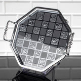 Serveer achthoekig glazen spiegelblad Zilver gouden Turkse Ottomaanse stijl plaat Cake stolp Glas koekje Macaron Zoet dessert