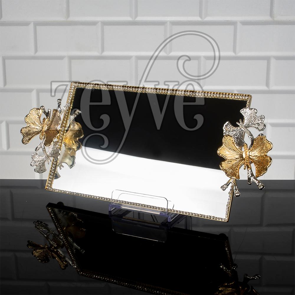 Service Tray Hurrem Style Plate Cake Bell Jar Glass Cookie Macaron Sweet Dessert Serving Tray