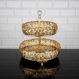 Service Tray Plate Rhinestones 2 Floor Cookie Macaron Sweet Dessert Serving Tray