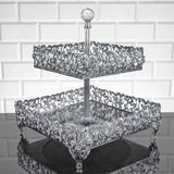 Service Tray Plate Rhinestones 2 Floor Cookie Macaron Sweet Dessert Serving Tray