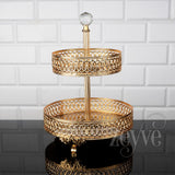 Service Tray Plate Rhinestones 2 Floor Cookie Macaron Sweet Dessert Serving Tray