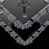 Serving Tray 2 floors Rhinestones Use the Cookie Plate Golden Silver Big Small Square