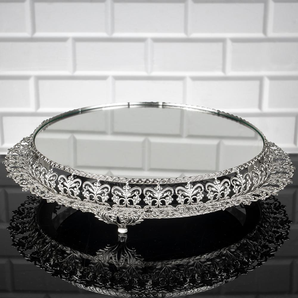 Service Tray Hurrem Style Plate Cake Bell Jar Glass Cookie Macaron Sweet Dessert Serving Tray