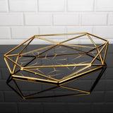 Serving Round Glass Mirror Tray Silver Golden Turkish Ottoman Style Plate Cake Bell Jar Glass Cookie Macaron Sweet Dessert