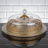 Service Tray Hurrem Style Plate Cake Bell Jar Glass Cookie Macaron Sweet Dessert Serving Tray