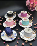 ACAR Turkish High Quality Porcelain Coffee Cups and Saucers Set Ceramic Coffee Mugs Best for Home Decoration Demistasse Coffee Set