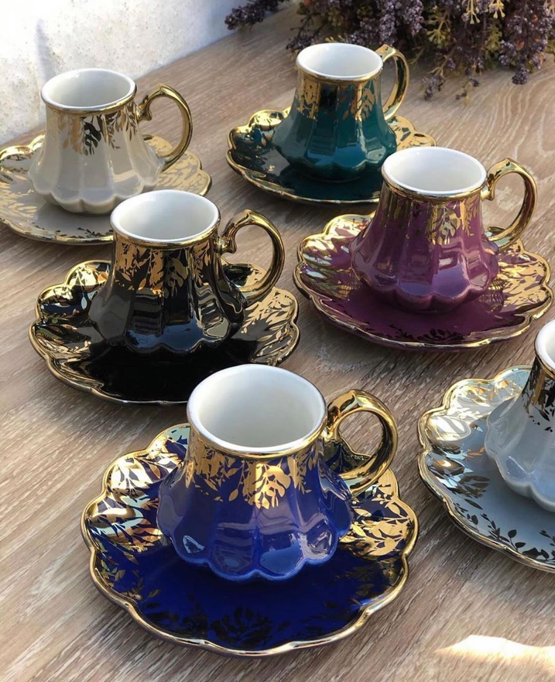 ACAR Turkish First Class Porcelain Coffee Cups and Saucers Set Ceramic Coffee Mugs Best for Home Decoration Demistasse Coffee Set