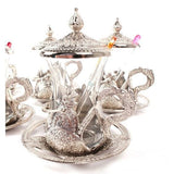 Turkish Tea Glass Cups Set ( With Teaspoon Gift)