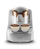 My desire Whopping OK001W Automatic 120V Turkish/Greek Coffee Machine, White/Copper (Silver)