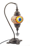 Turkish Lights Mosaic Lamps Vintage Swan Neck Bedroom Table Lamp