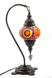 Turkish Lights Mosaic Lamps Vintage Swan Neck Bedroom Table Lamp