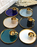 Porcelain Coffee Cups and Saucers Set Luxury Ceramic Coffee Mugs Best for Home Decoration Demistasse Coffee Set